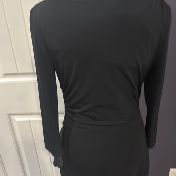 White House Black Market Asymmetrical Black Dress - Picture 3 of 4